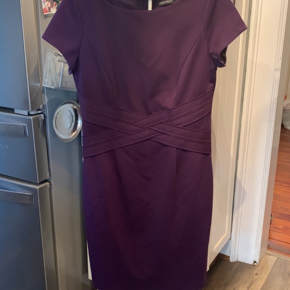 Ellen Tracy eggplant fully lined dress in excellent condition. Worn once - Picture 3 of 5